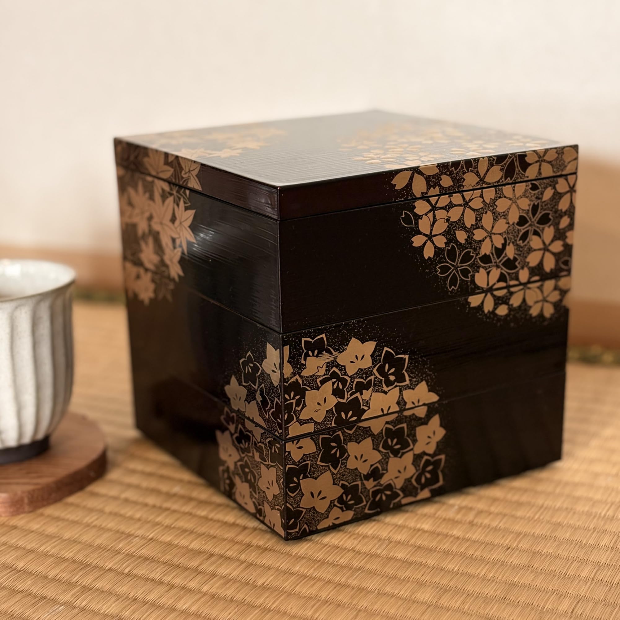 Amazon.co.jp: IPPINKA 国産十宝箱 5.9インチ ブラックとゴールド 3段